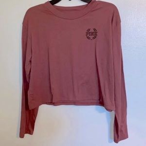 PINK Cropped Long Sleeve